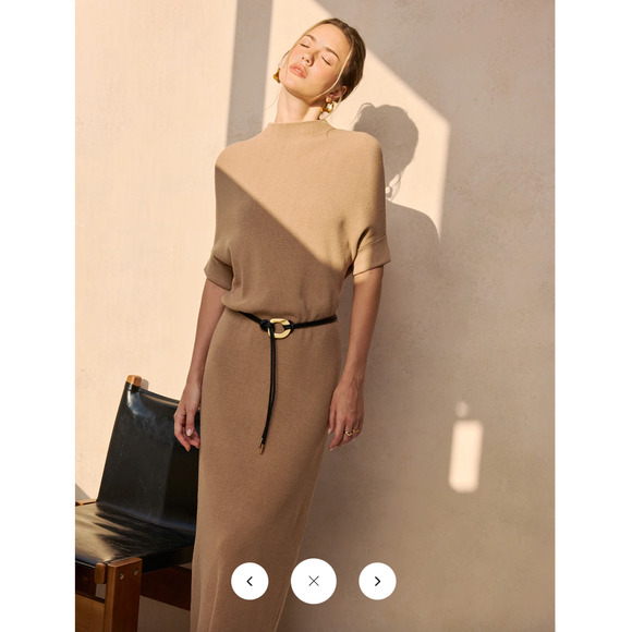 Commense Dresses & Skirts - Copied - NWT Commense Belted Ribbed Knit Midi Dress Sz M